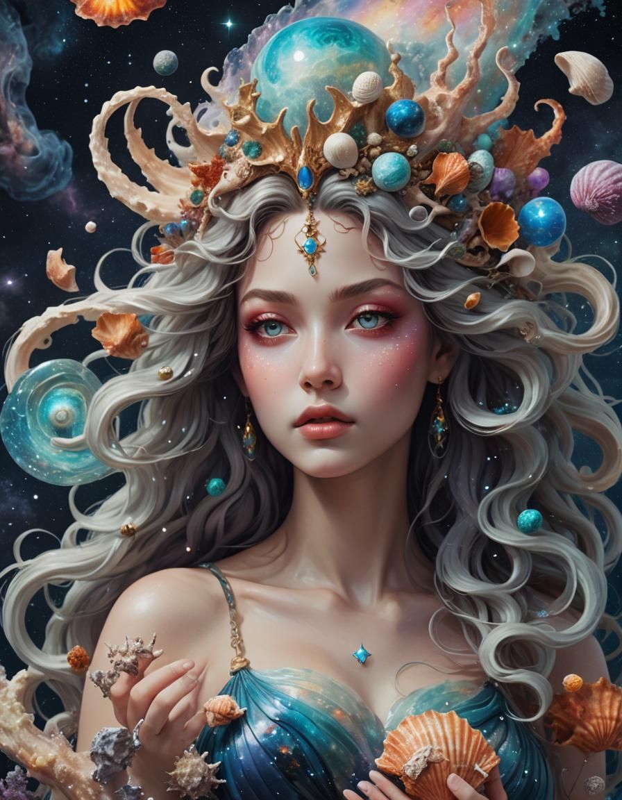 Cosmic Ocean Goddess of Nebulae and Stardust