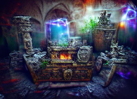 Mystical Altar Ritual in Ancient Ruins