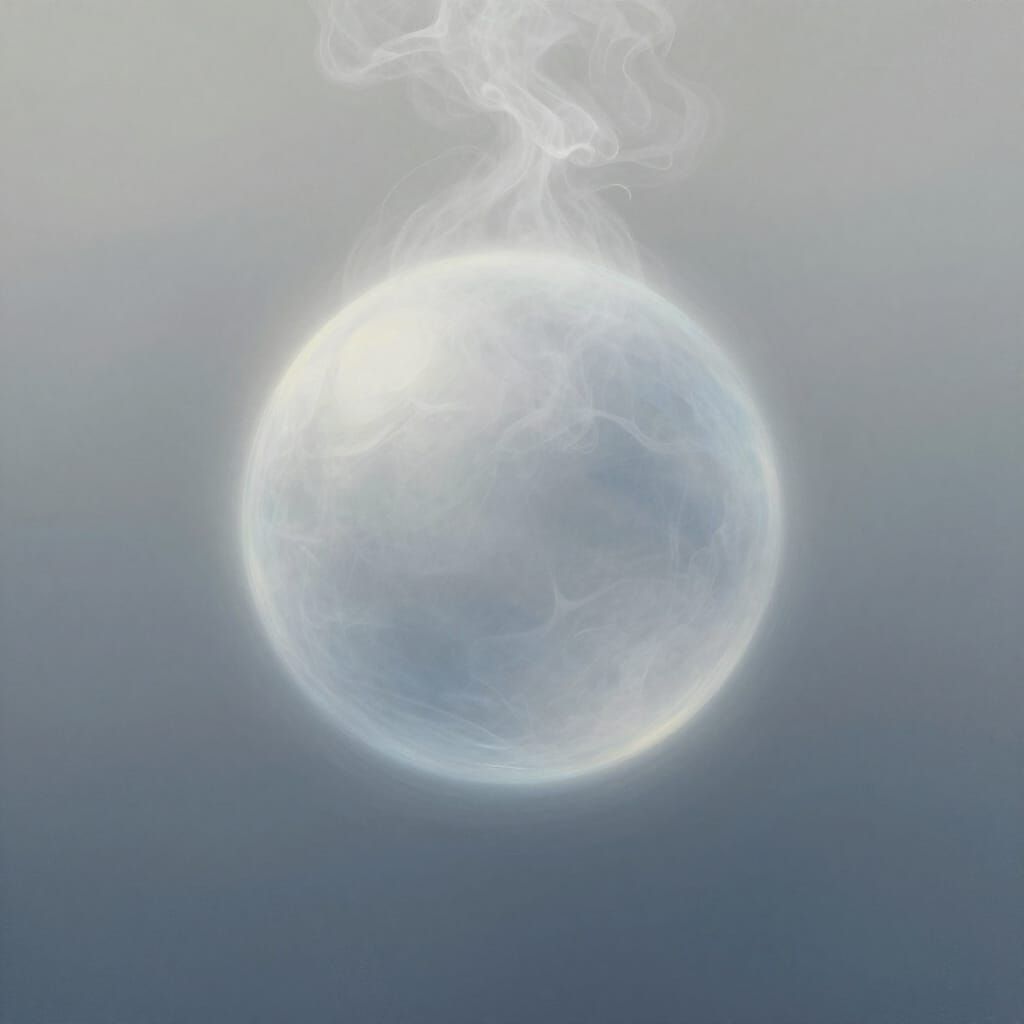 Ethereal Steam Sphere in Soft Light