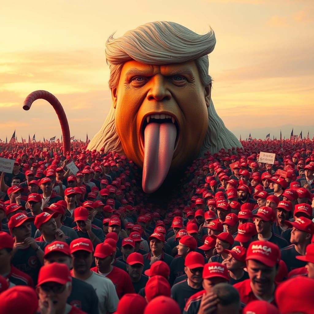 Surreal MAGA Apocalypse in Golden Realism Style