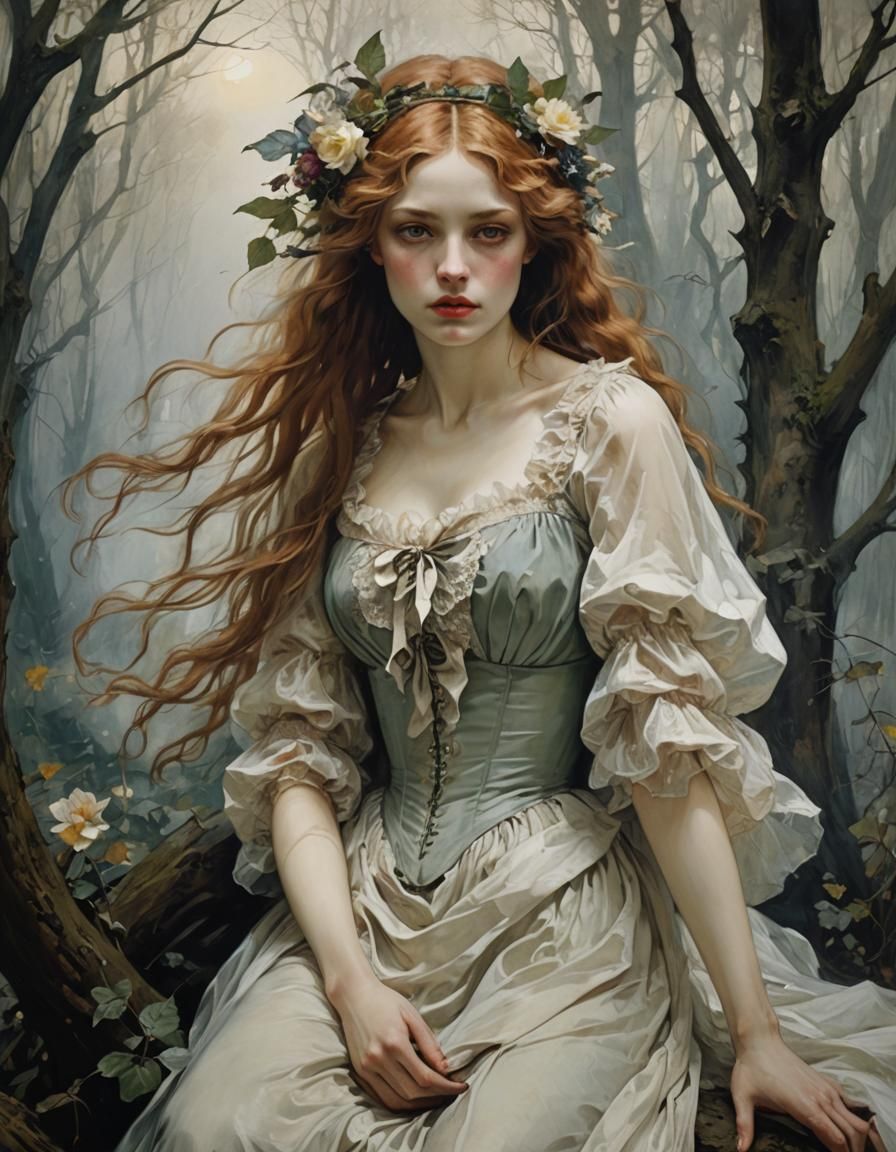 Terrifying Translucent Nature Scene in Illustration Style