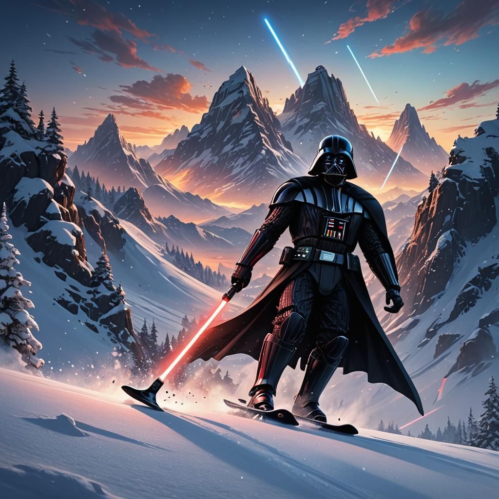 Darth Vader Skies in Anime-Inspired 3D Art