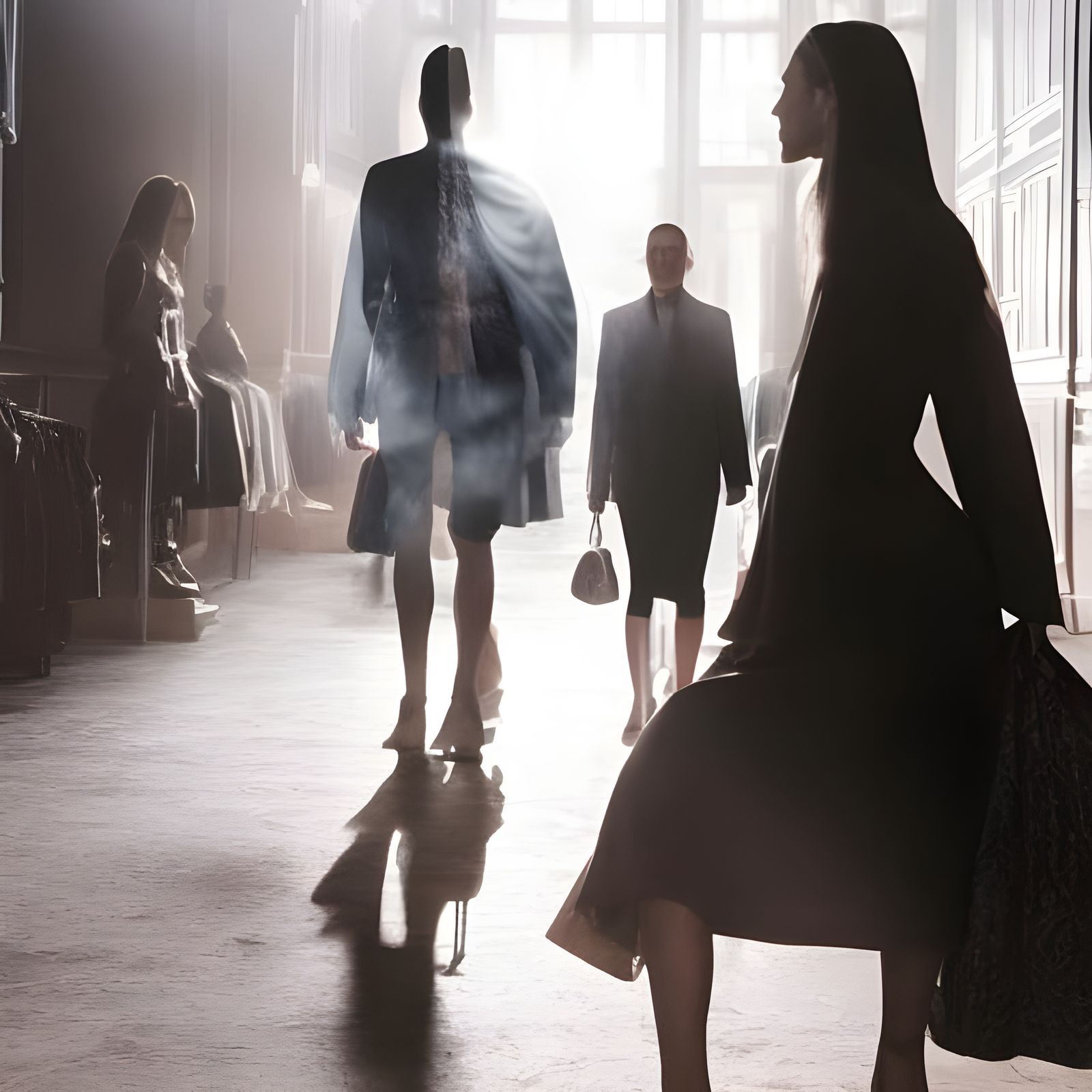 Transparent Person in Clothing Store: Predator Effect