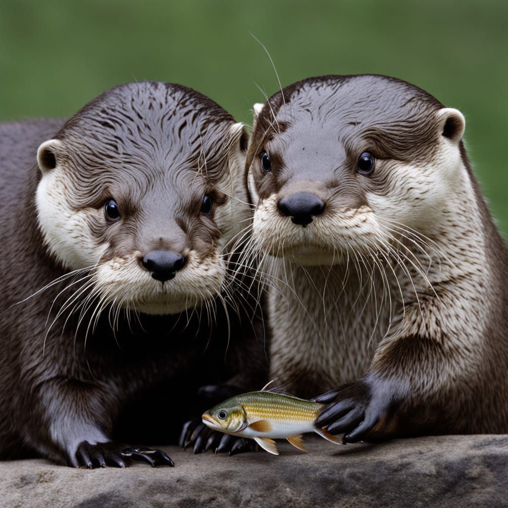 Otter and Fish: Unlikely Friends in Nature