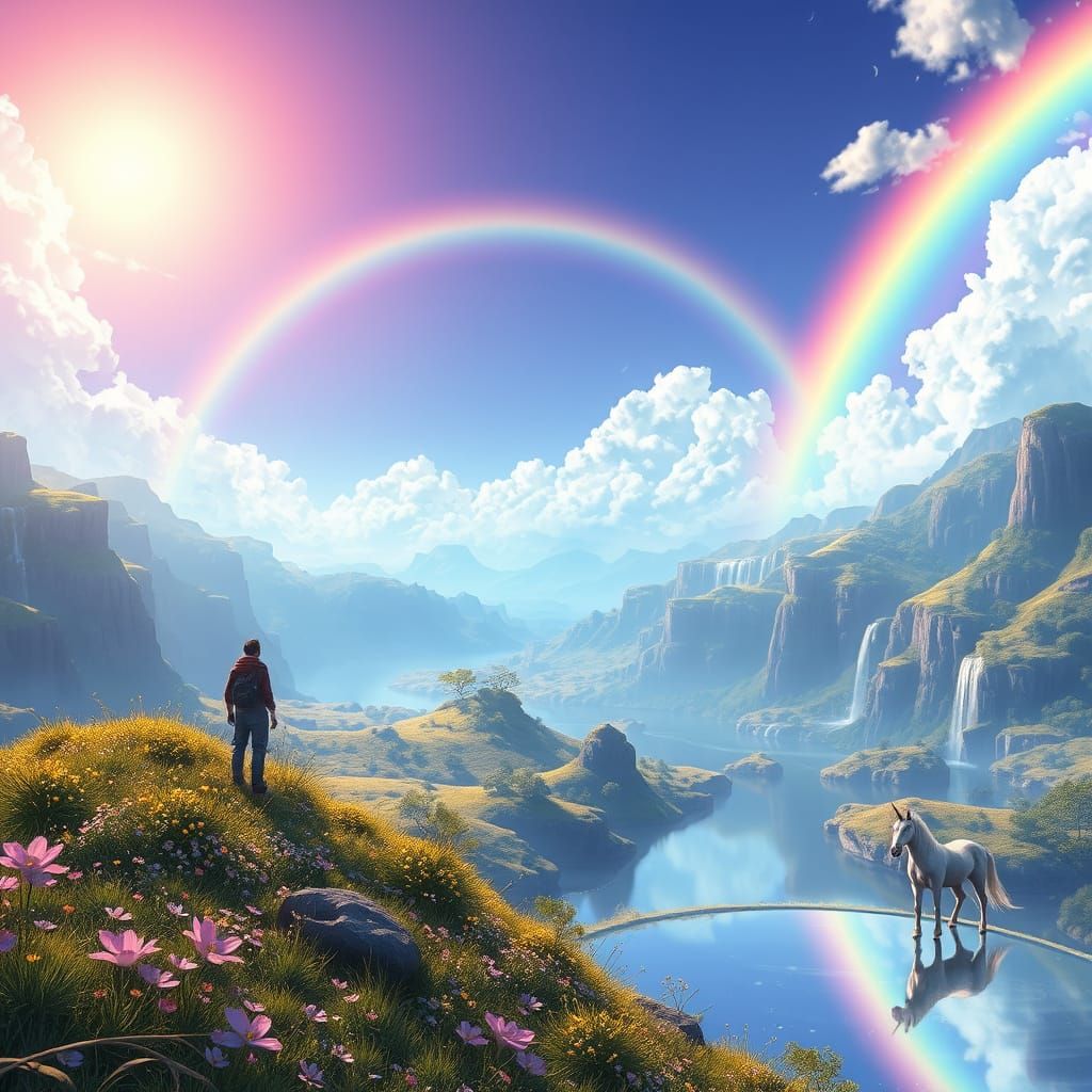 Floating Islands Vista in Anime Style