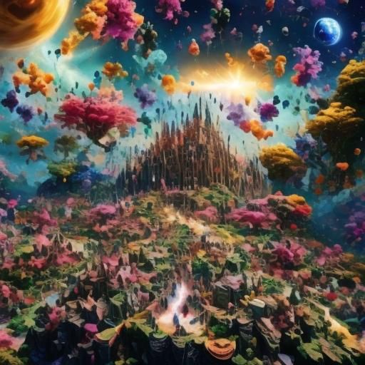 Loving Couple in Prison: Detailed Matte Painting