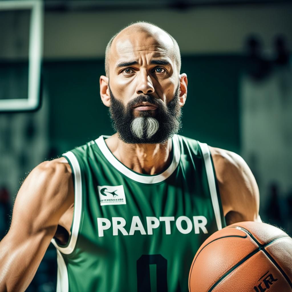 Dramatic Basketball Block in Realistic Cinematic Style