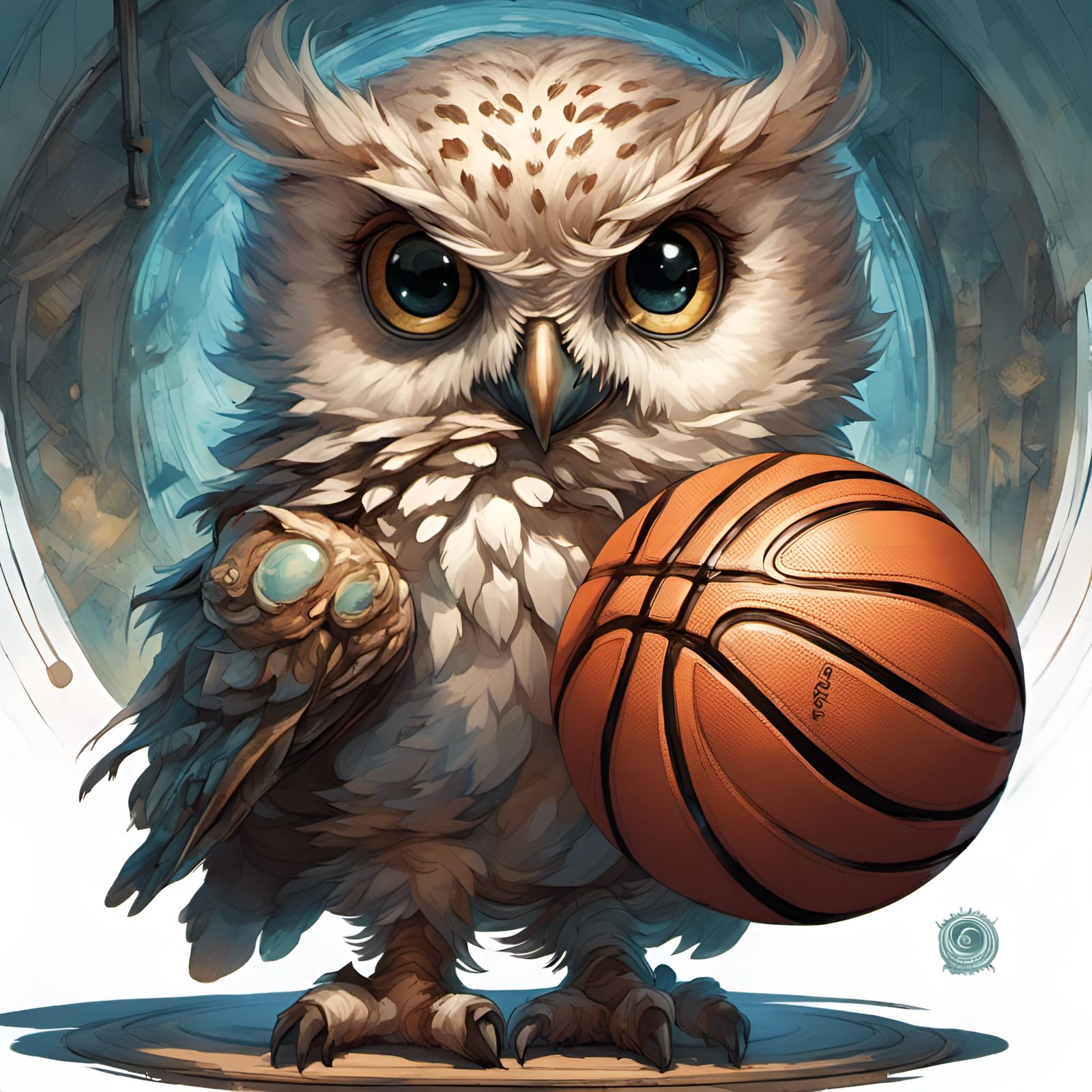 Chibi Owl Plays Basketball: Fantasycore Portrait