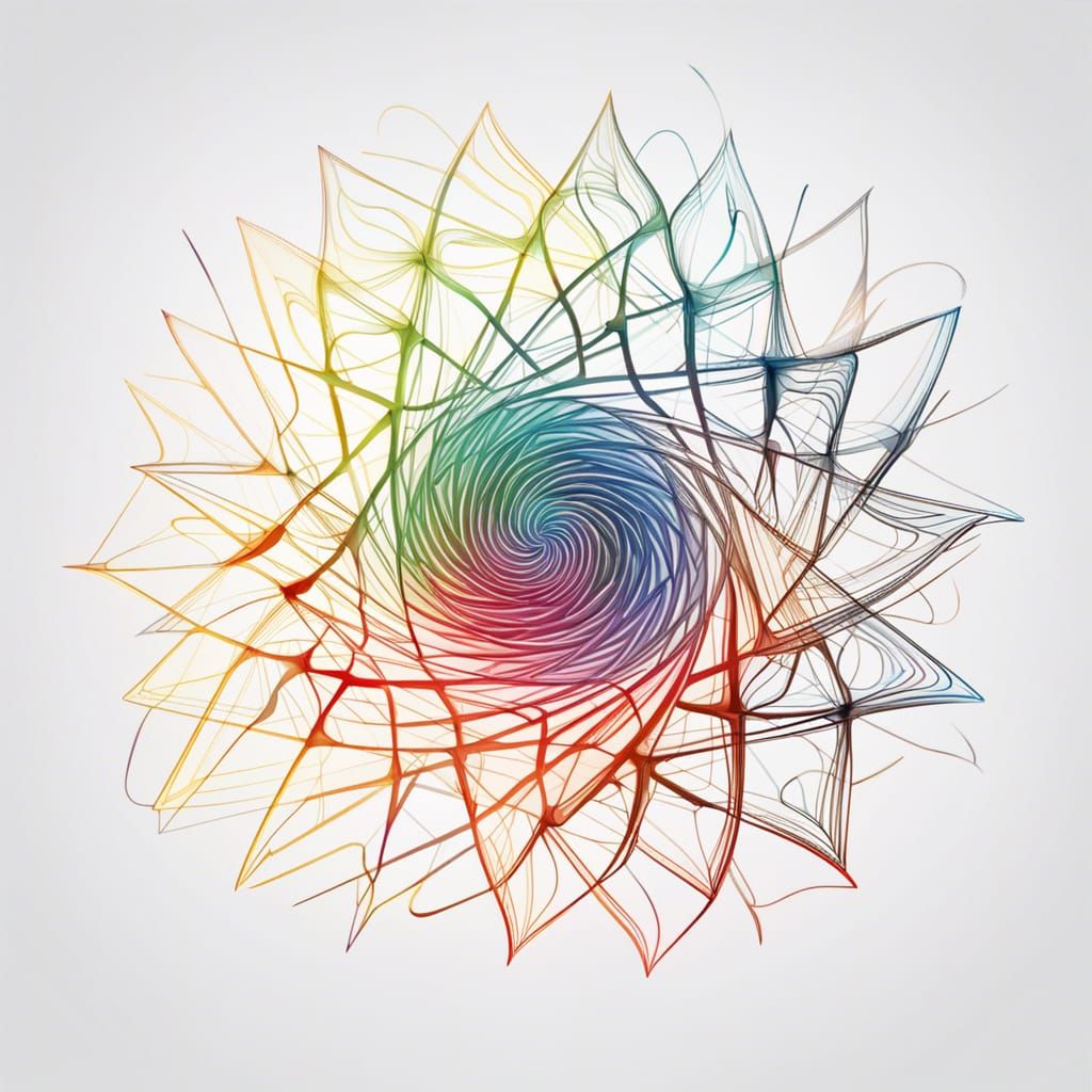 Snail as Spirograph Art in Dark Fantasy Style