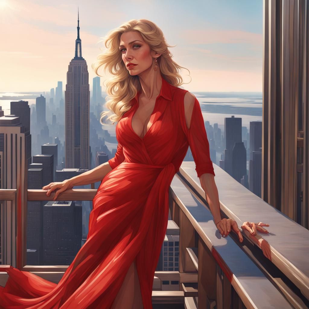 Heather Thomas Portrait: Art Nouveau Style, 8K