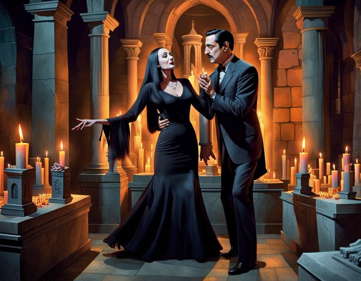 Morticia and Gomez Addams, Candlelight Dance