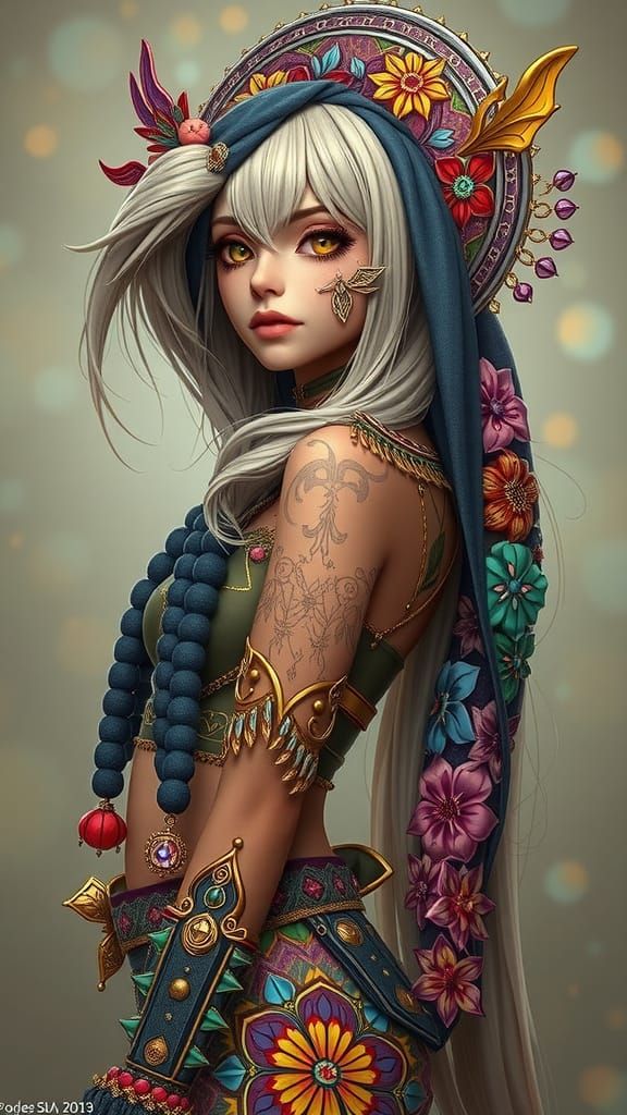 Stunning European Girl Portrait in 3D Anime Style