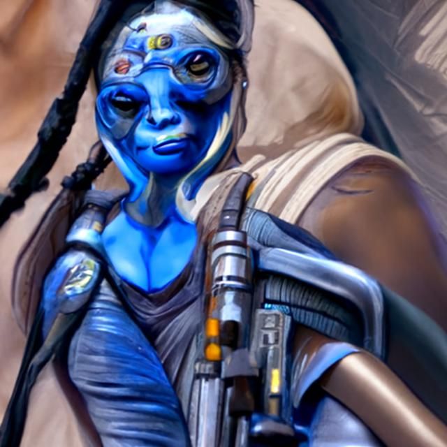 Aayla Secura Detailed Portrait in 8K Resolution