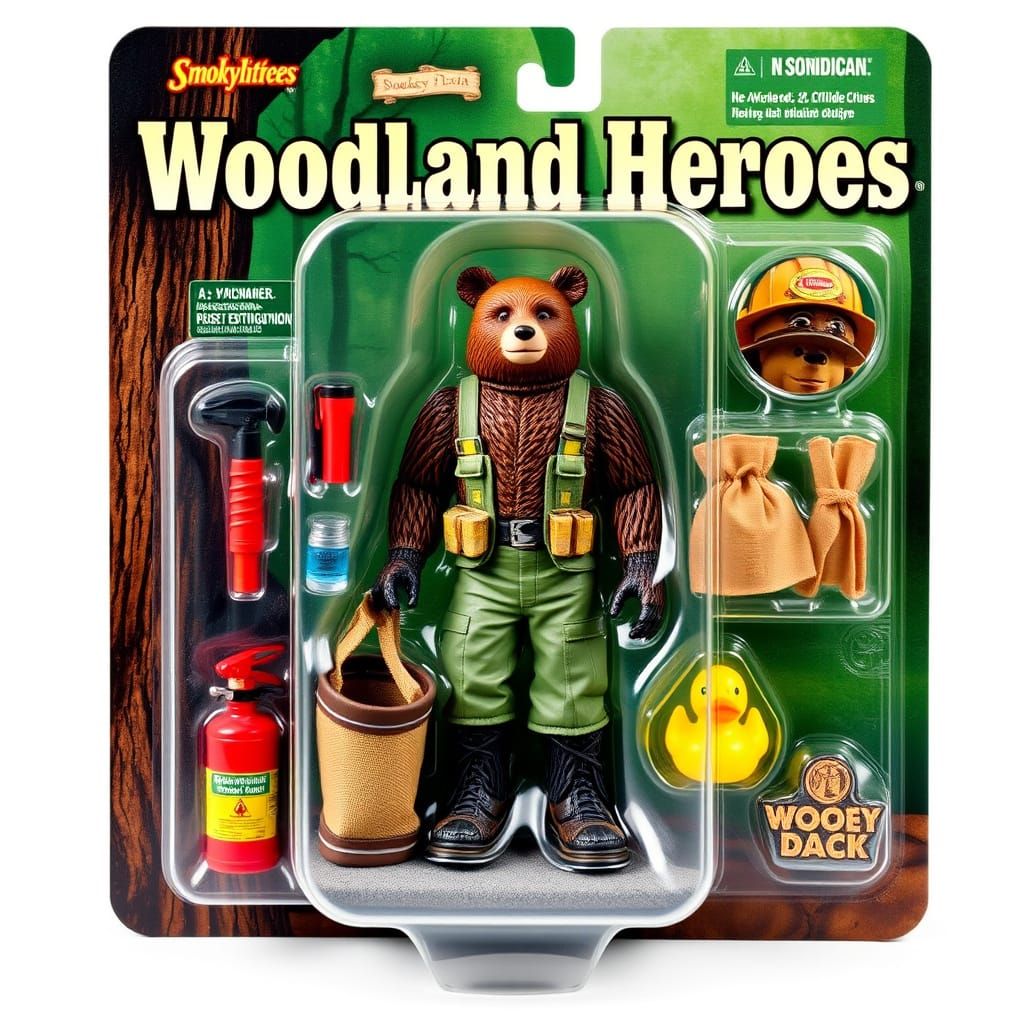 Smokey Bear Action Figure in Hyperrealistic Woodland Heroes ...