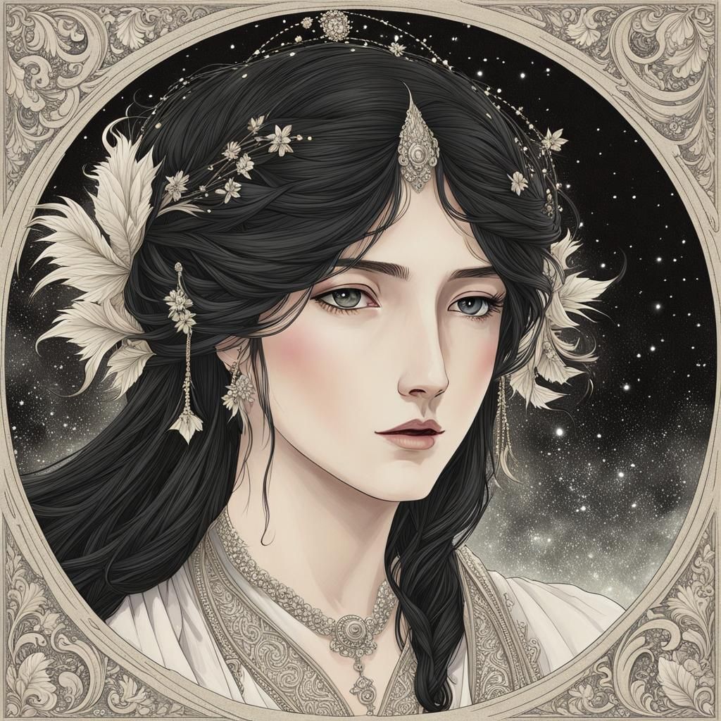 AI Image of a Handsome Man with Dark Eyes