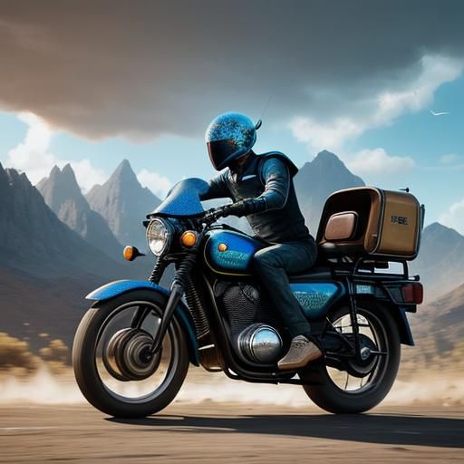 Family Road Trip in Hyperrealistic Splash Art