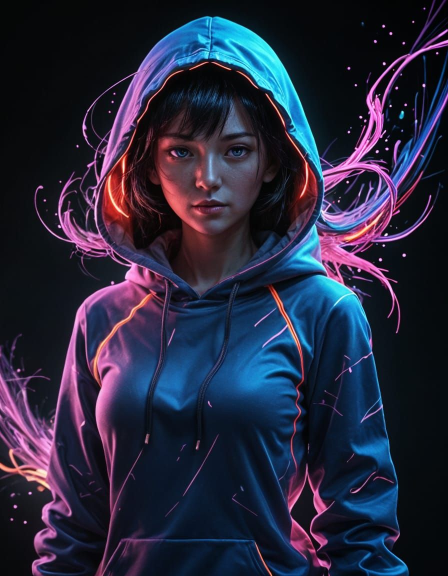 Anime-Inspired Neon Goddess Shines Bright