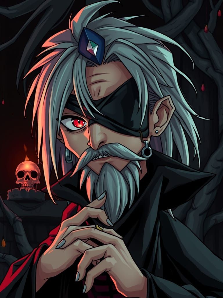 Voodoo Witch Doctor in Chibi Anime Style