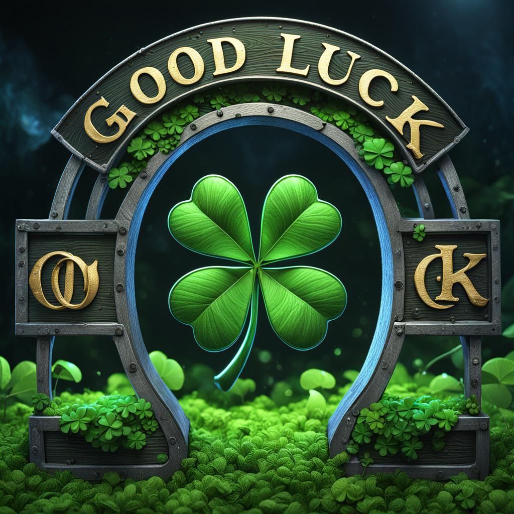 Good Luck Symbols in Detailed Digital Art
