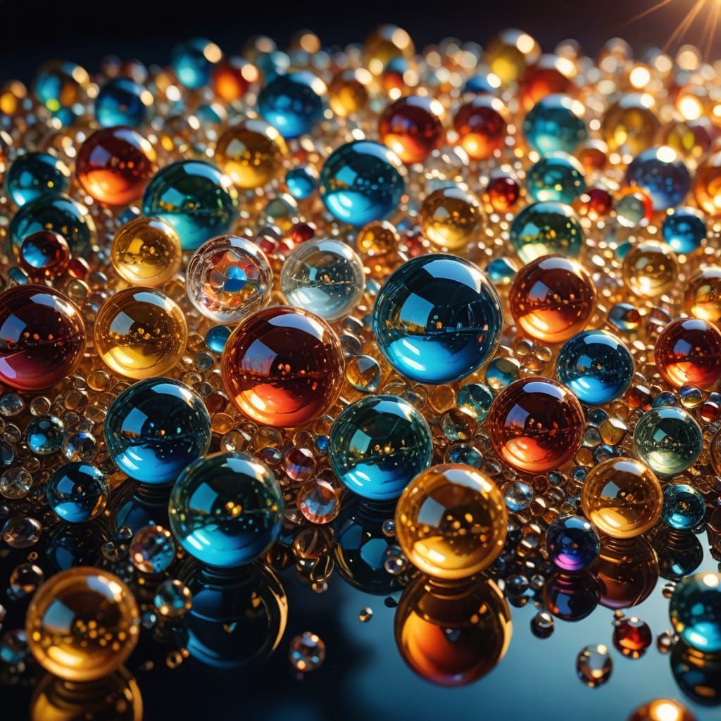 Surreal Macro Photograph of Refracting Crystal Glass