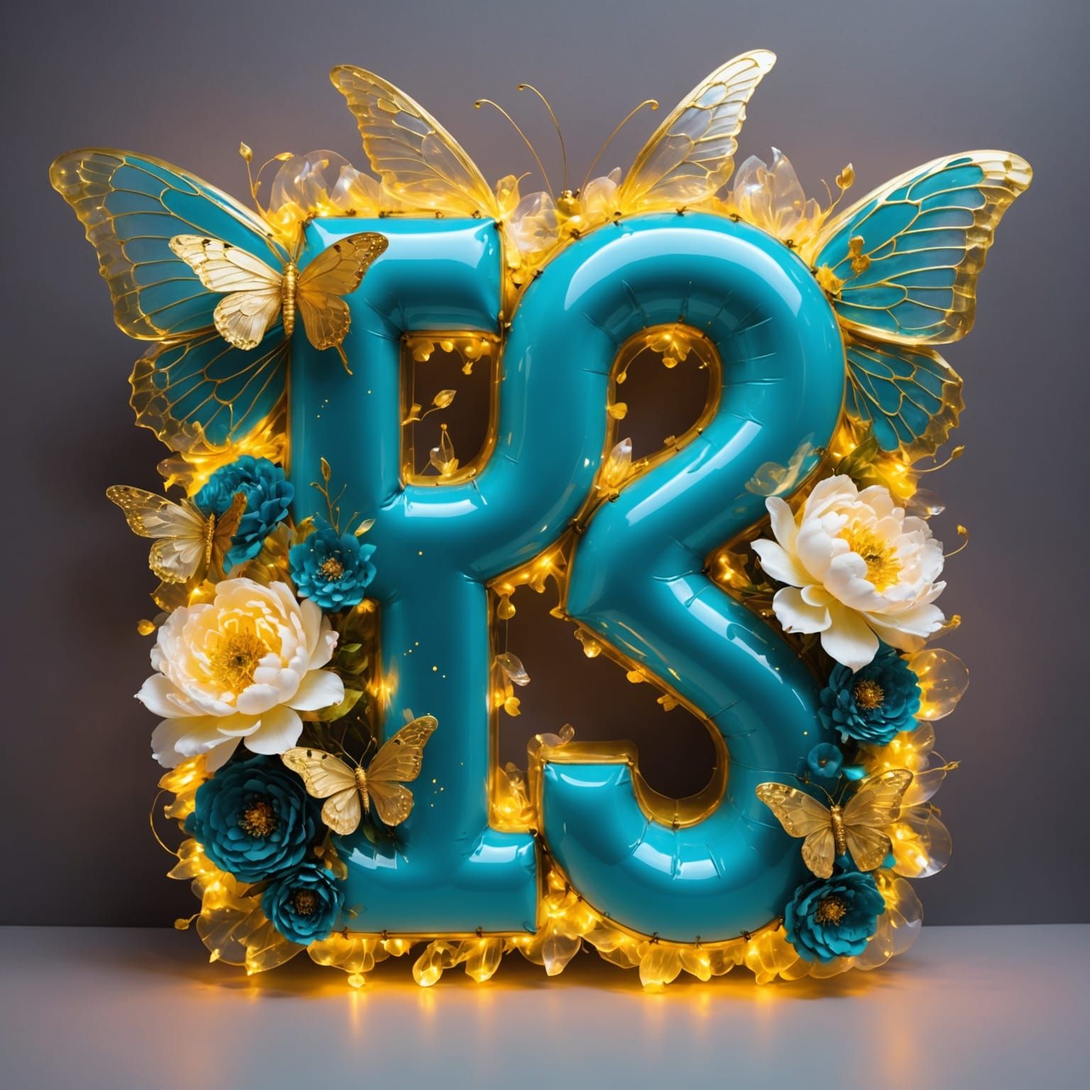 turquoise and gold sculpture
