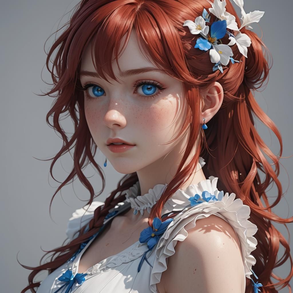 Teen Girl Profile Photo in 3D Anime Style