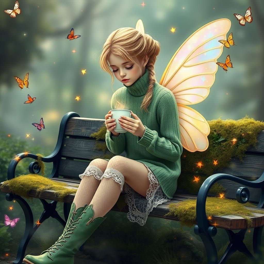 Enchanted Fairy in Whimsical Landscape