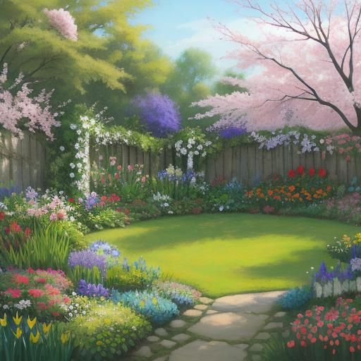 Colorful Spring Garden Art