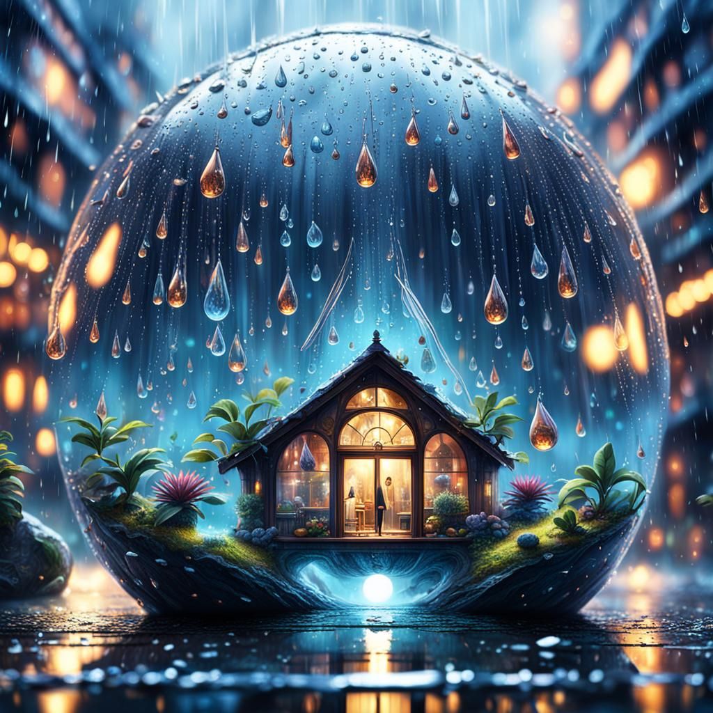Life Inside a Raindrop: Epic Cinematic Digital Painting