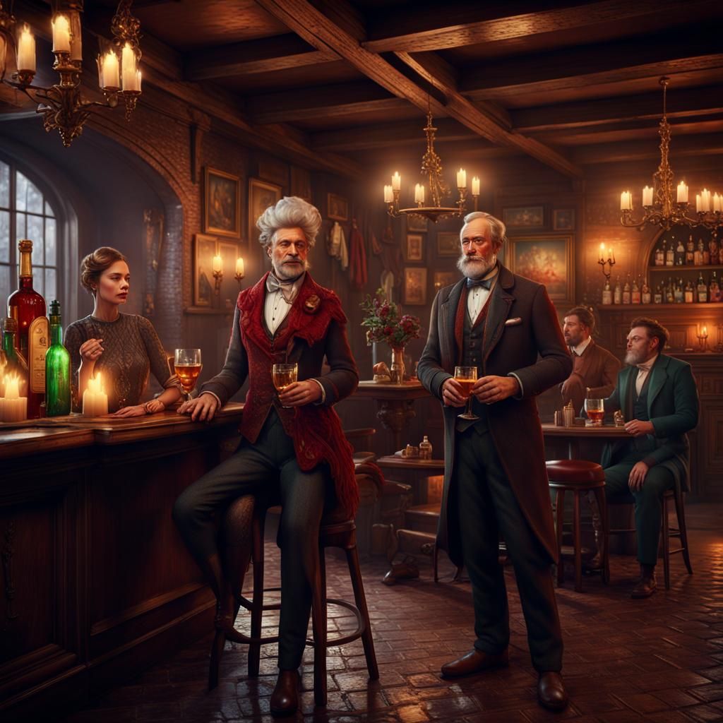 Bohemian Holiday Party in a Magical Old Pub