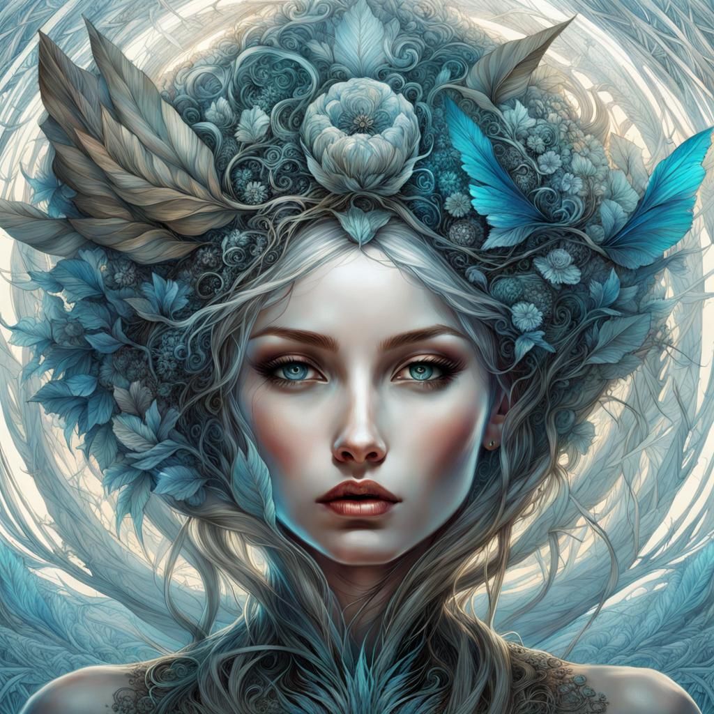 Intricate Nest in Art Brut Style