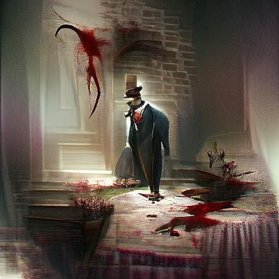 Sinister Gentleman Portrait in Dark Fantasy Style
