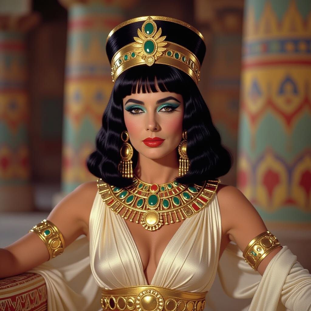 Elizabeth Taylor as Cleopatra in Egyptian Splendor