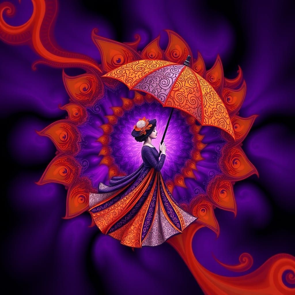 Mary Poppins, floating on the wind