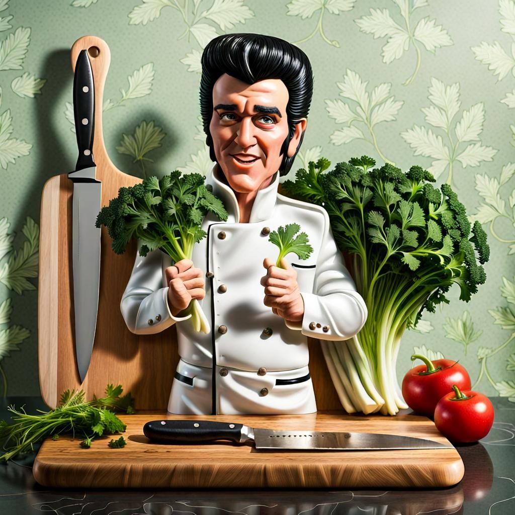 Parsley as Elvis Presley in the Kitchen