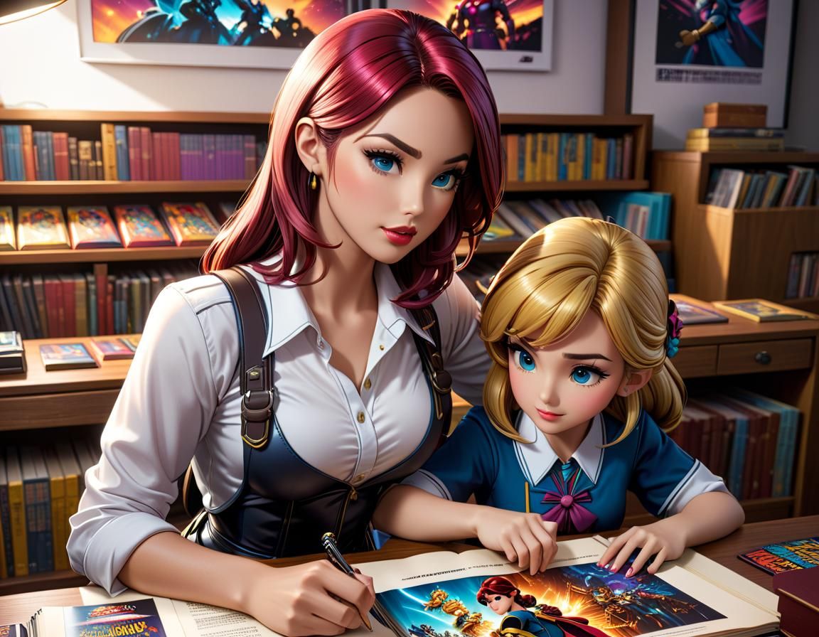 Colorful Comic Book Art in Maya 3D