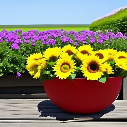 Vase with Sunflowers Still Life