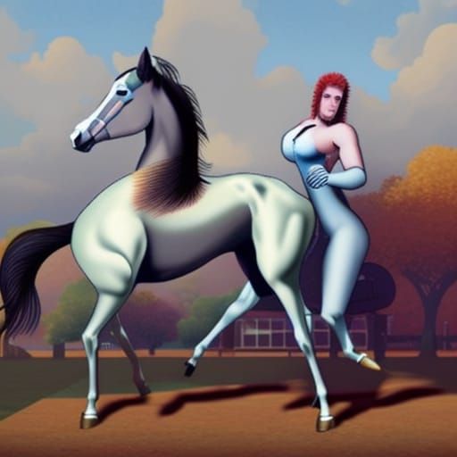 Deformed Centaur: Grotesque Human-Horse Hybrid