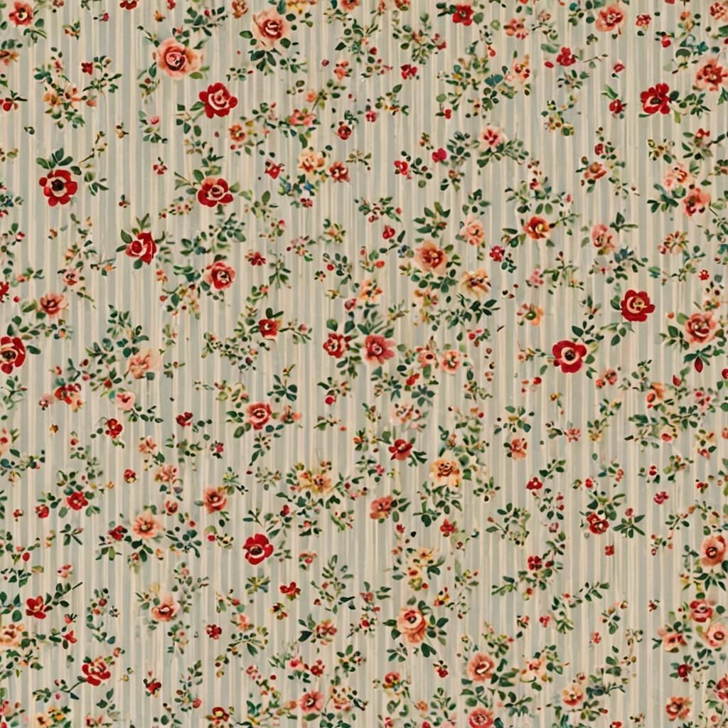 Shabby Chic Floral Pattern in Small Scale