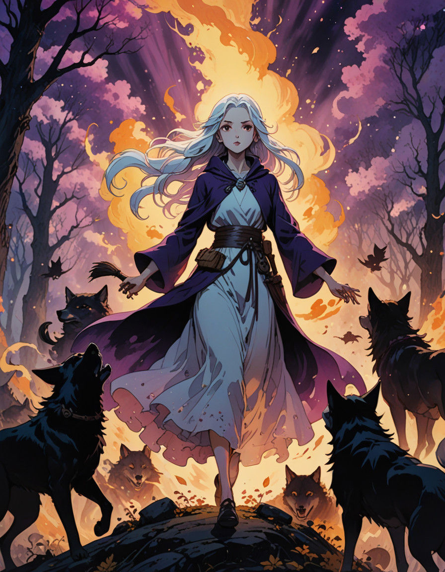Ethereal Fantasy Anime: White Witch Confronts Dark Werewolve...