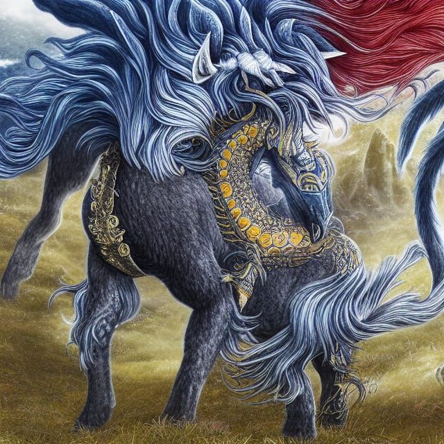 Majestic Kirin: Mythical Creature Art