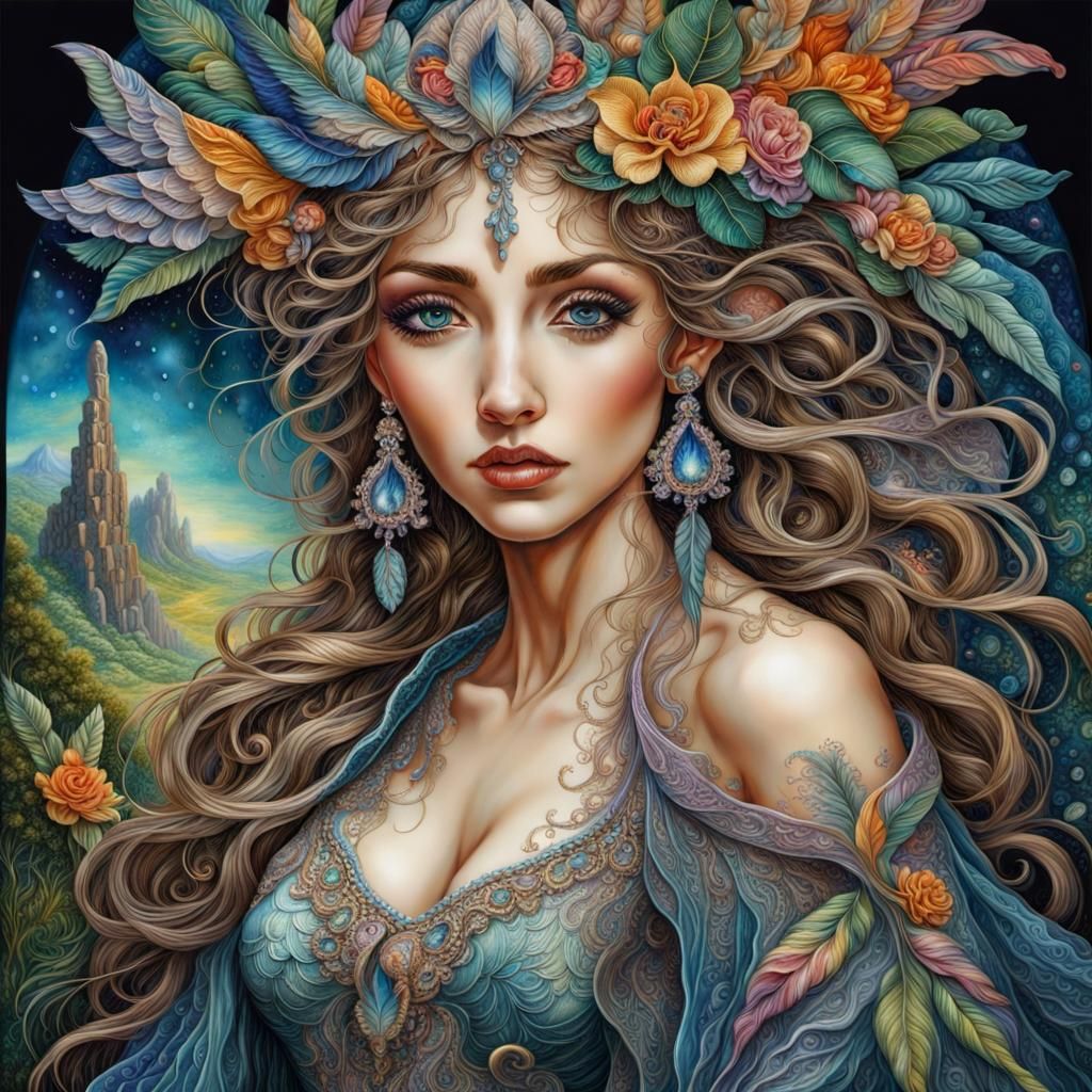 Glass Woman: Embroidery Art in Josephine Wall Style
