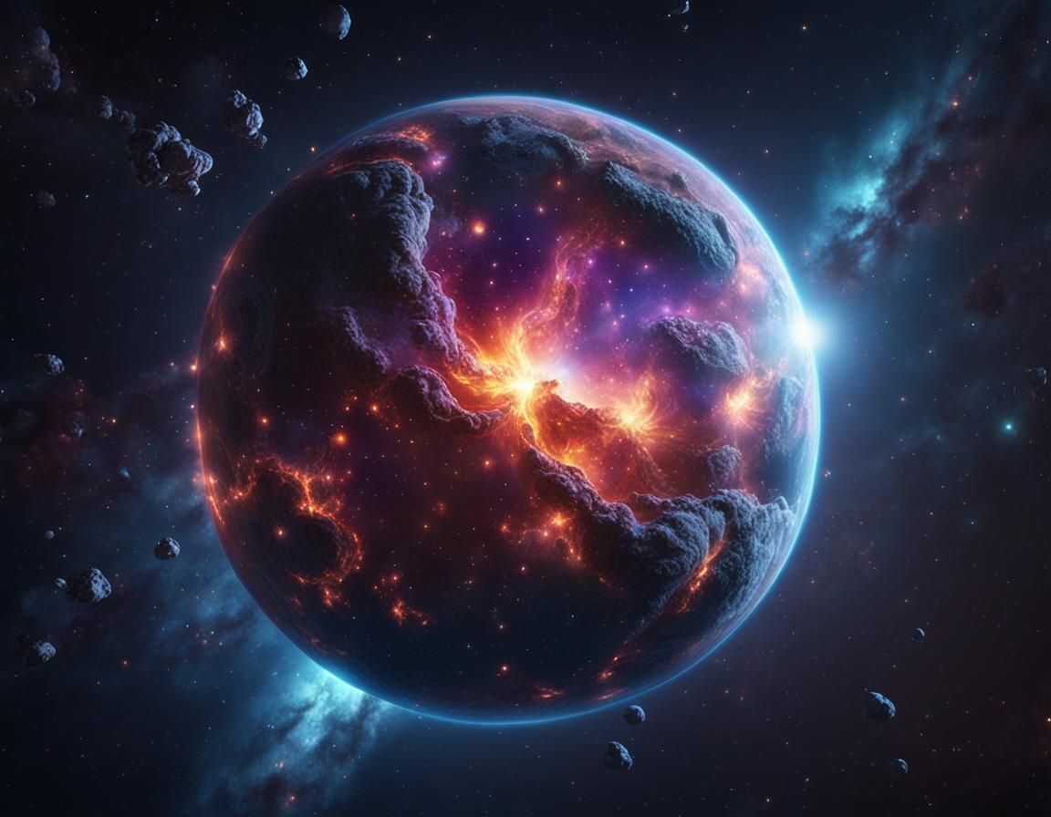 Spectacular Supernova in Night Sky: 3D Game Cinematic