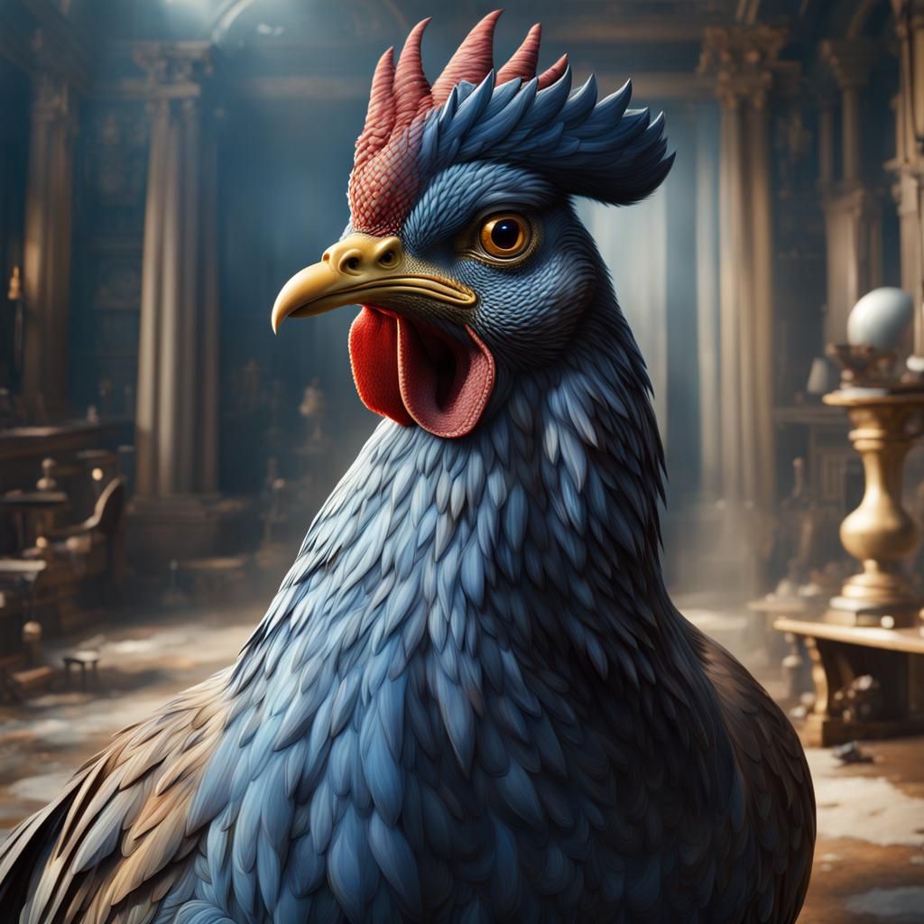 Epic Delaware Blue Hen Guardian Digital Painting