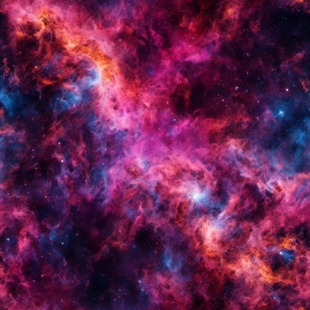 Nebula Forest Life in Space: 3D Cinematic Render