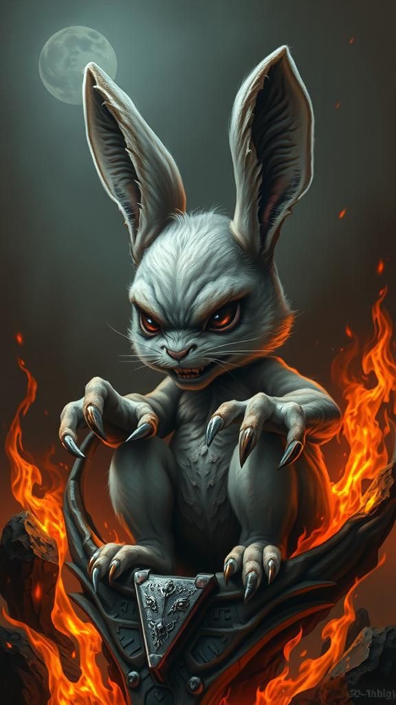 Demonic Baby Bunny Image