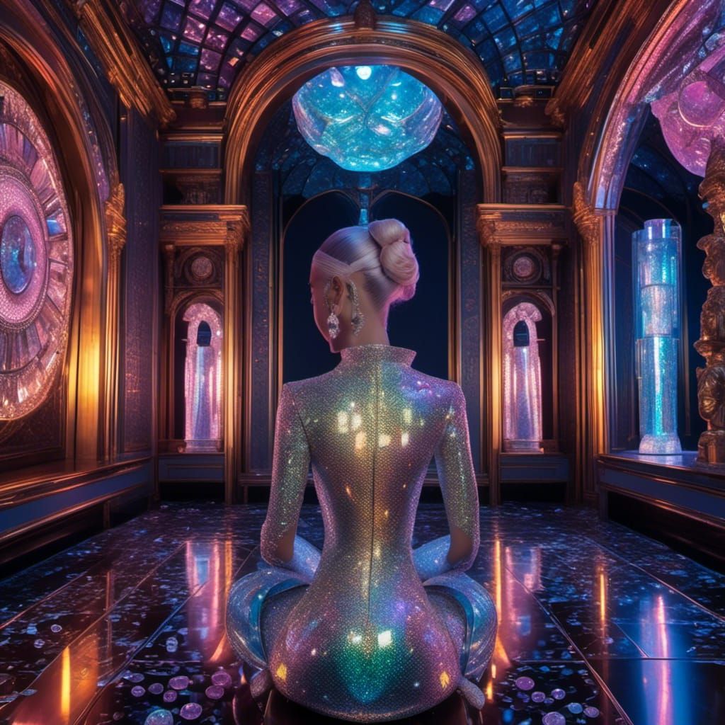 Holographic Gem Dolls in Temple with Wafer