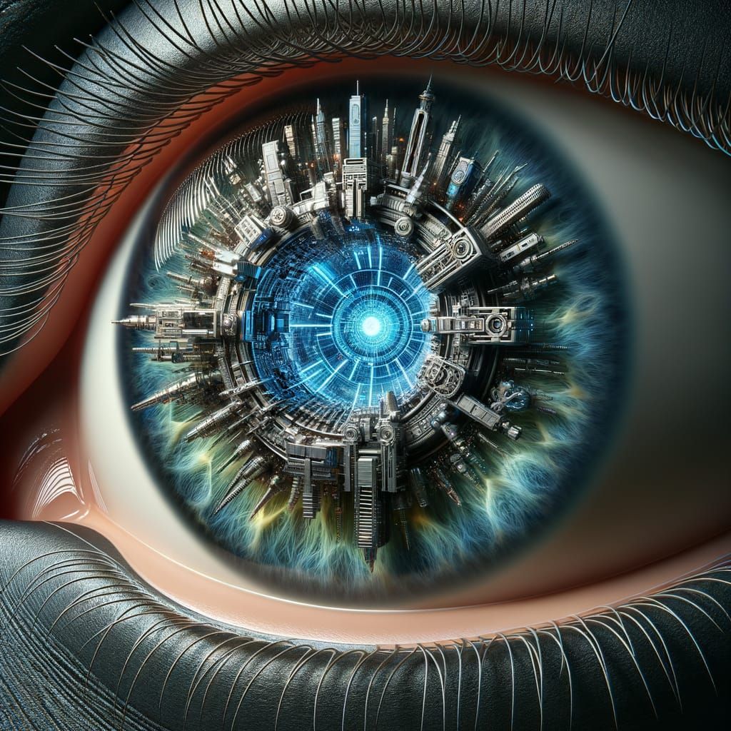 Eye Portal to Cybernetic Utopia