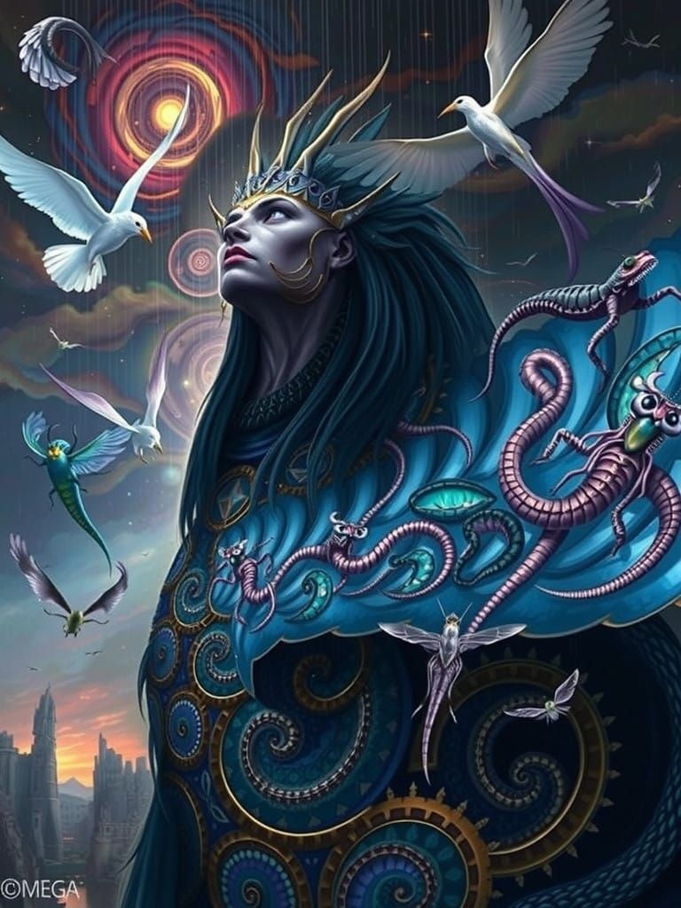 Surrealist Vortex of Radiant Transformation