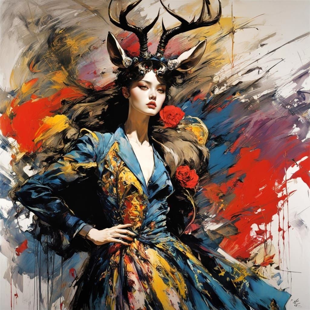 Haute Couture Fairy Lady Struts Down the Catwalk